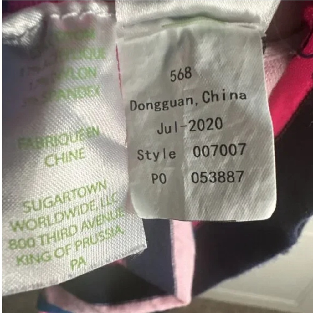 Lilly Pulitzer Striped Pink & Blue Crewneck Sweater with Shoulder Buttons XL - Picture 4 of 7